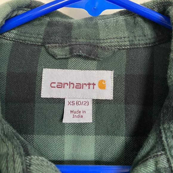 Women's Carhartt Midweight Plaid Flannel Shirt - Picture 2 of 3